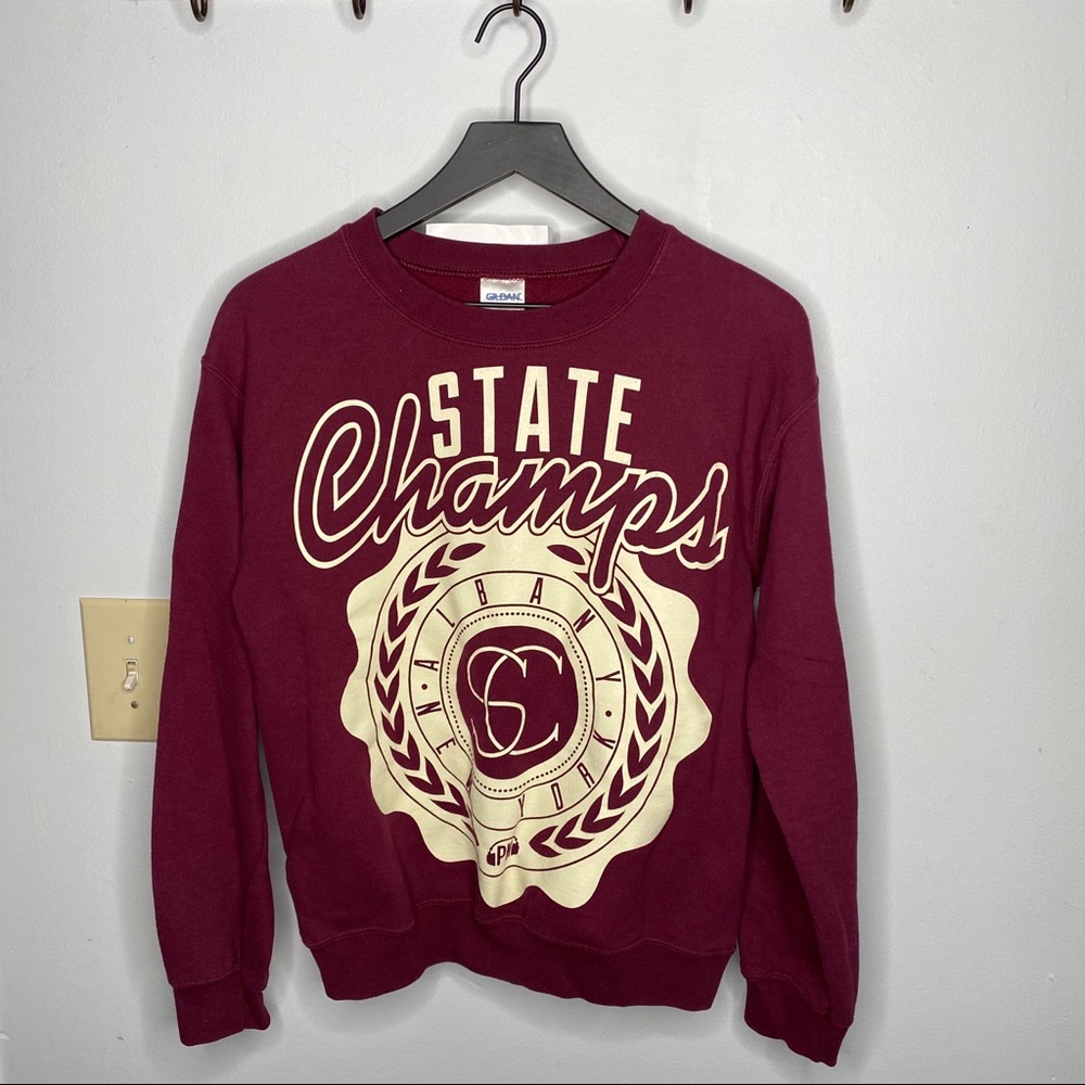 State Champs Band Merch Maroon Crewneck